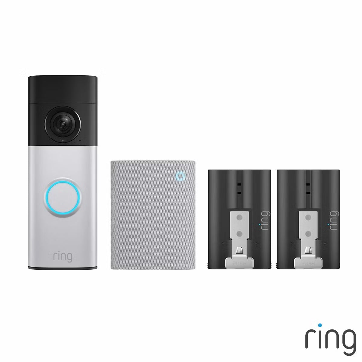 Ring Video Doorbell Plus (2nd Gen) with Chime (3rd Gen) and Additional Quick Release Battery