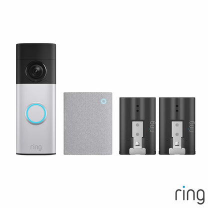 Ring Video Doorbell Plus (2nd Gen) with Chime (3rd Gen) and Additional Quick Release Battery