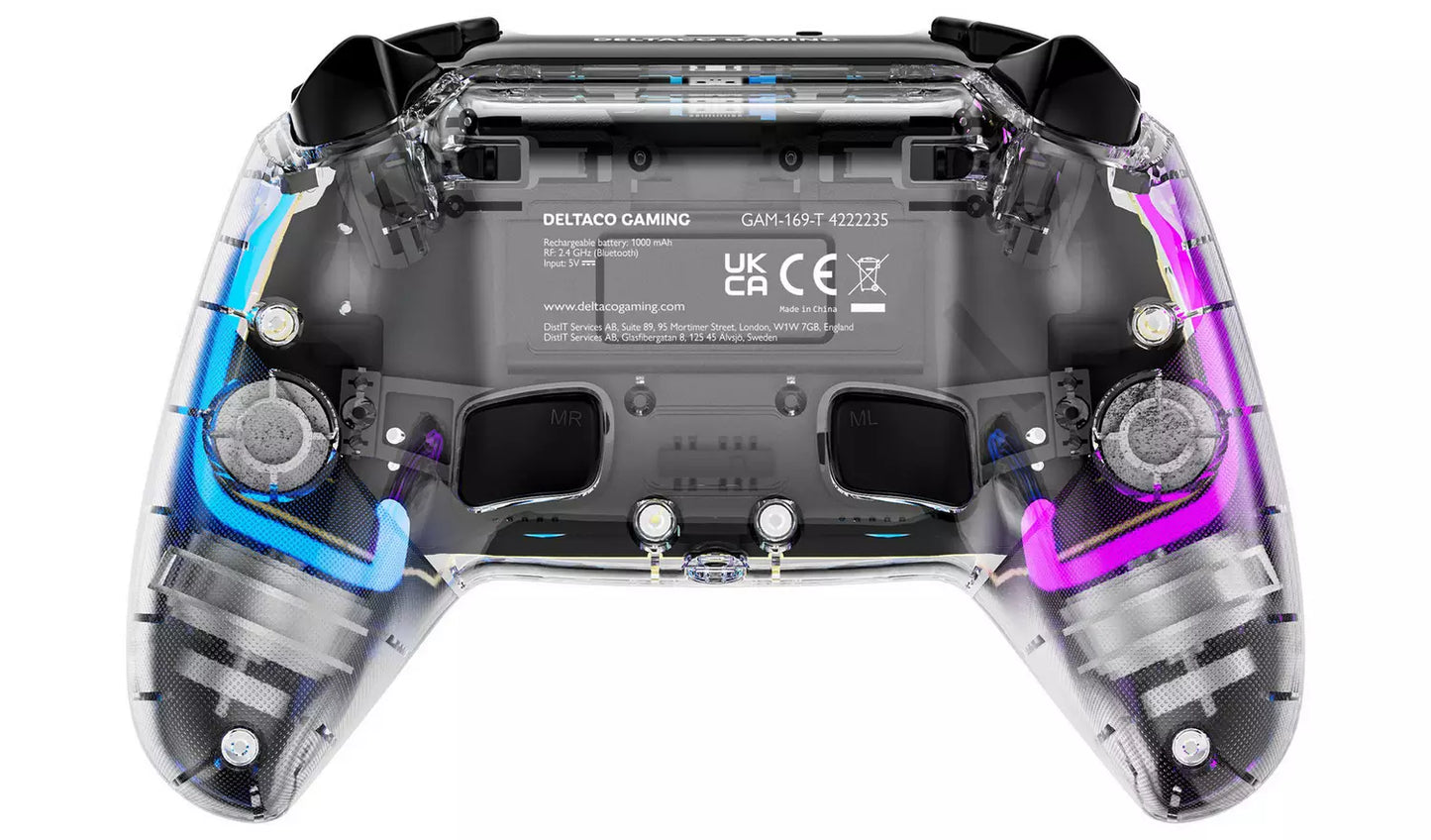 Deltaco PS4 Wireless Pro Controller - Transparent