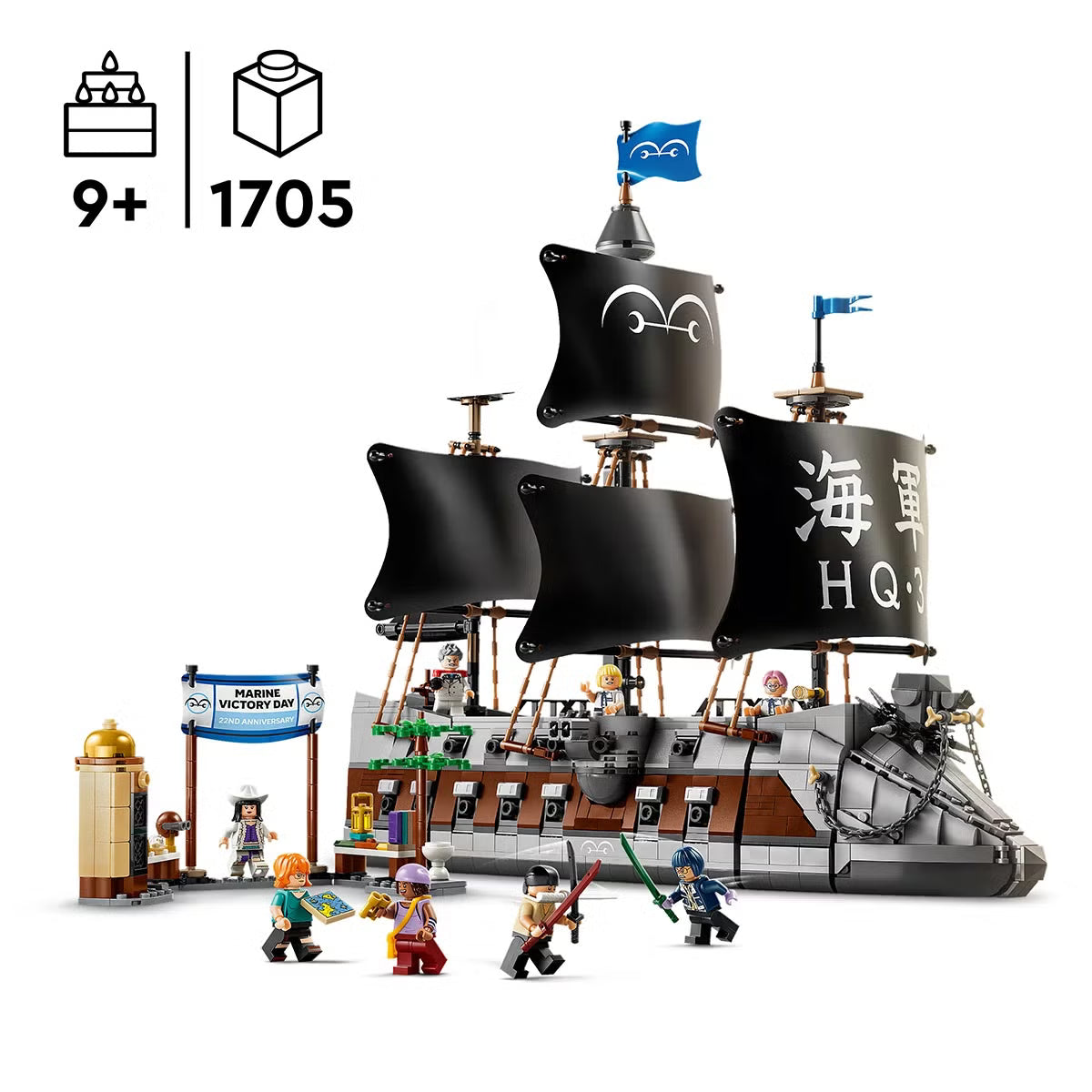 LEGO ONE PIECE Garp's Marine Battleship - Model 75646 (9+ Years)