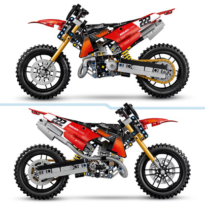 LEGO Technic Ducati Desmo450 MX Factory Motorcycle - Model 42238 (10+ Years)