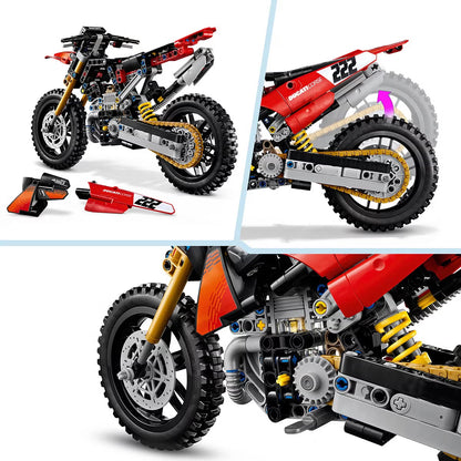LEGO Technic Ducati Desmo450 MX Factory Motorcycle - Model 42238 (10+ Years)