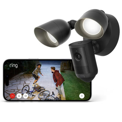 Ring Floodlight Cam (2nd Gen) - Wired - White Security Camera - Retinal 2K - 2 Pack