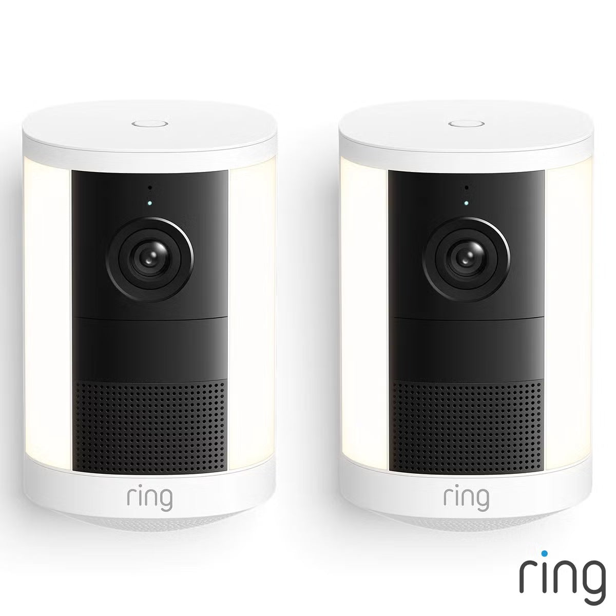Ring Spotlight Cam (2nd Gen) - Battery White Security Camera - 2 Pack
