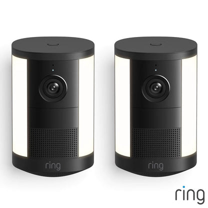 Ring Spotlight Cam (2nd Gen) Battery Black Security Camera - 2 Pack