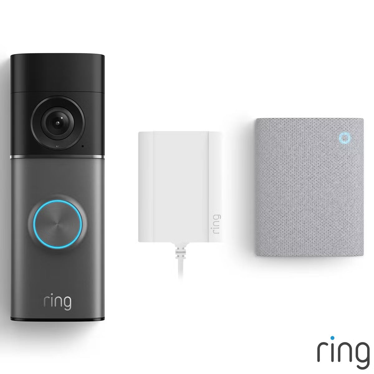 Ring Plug-In Video Doorbell Pro (3rd Gen) Satin Nickel + Chime (3rd Gen)