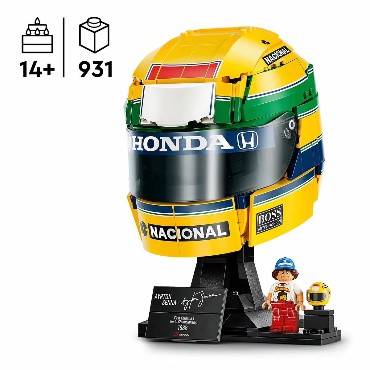 LEGO Editions Formula 1 Ayrton Senna Helmet - Model 43024 (14+ Years)