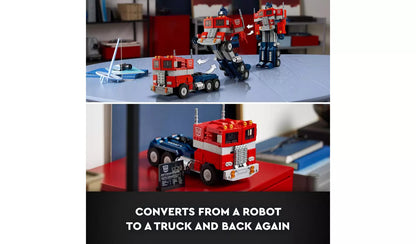 LEGO Icons Optimus Prime Transformers Robot Model Set 10302