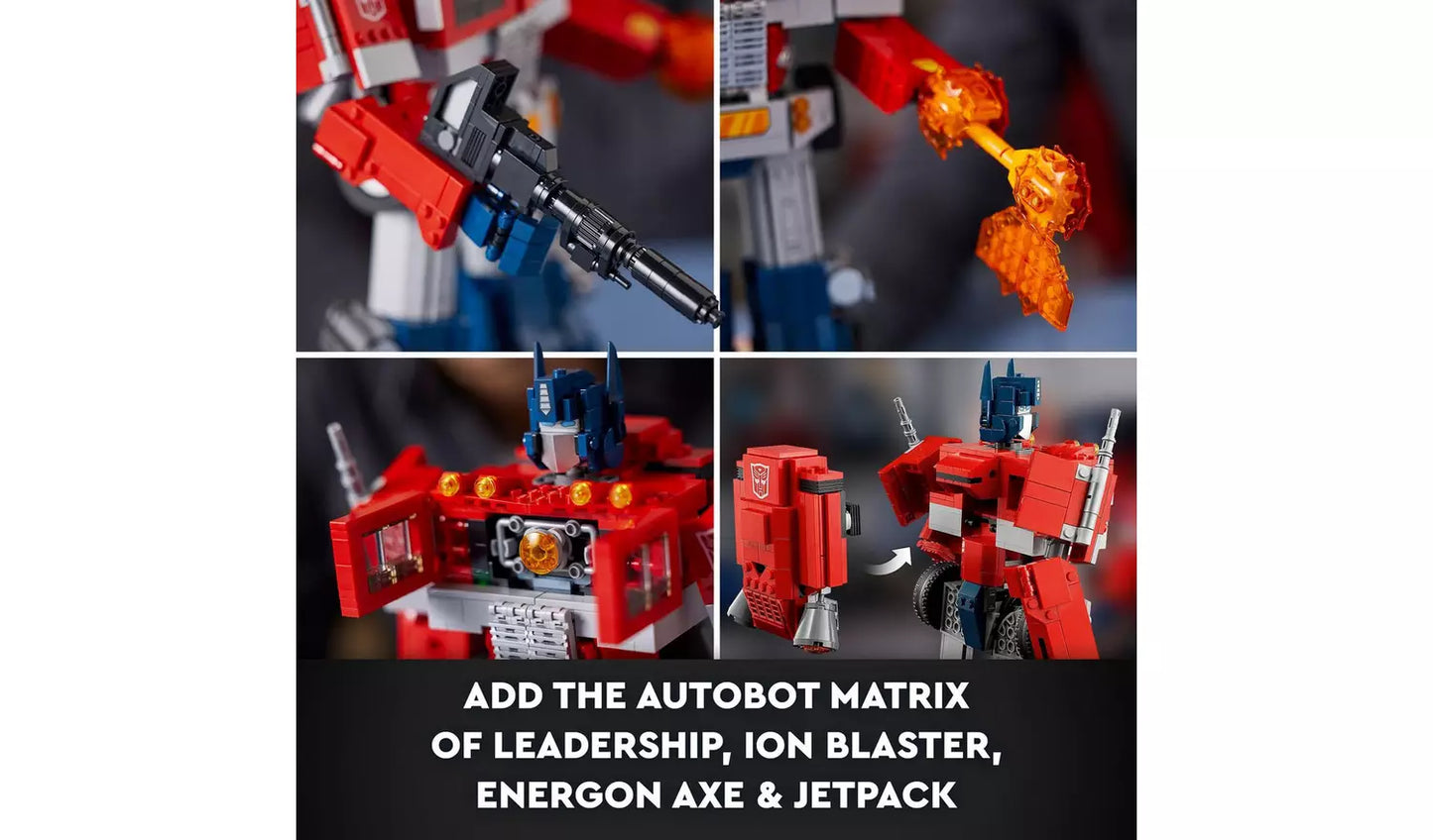 LEGO Icons Optimus Prime Transformers Robot Model Set 10302