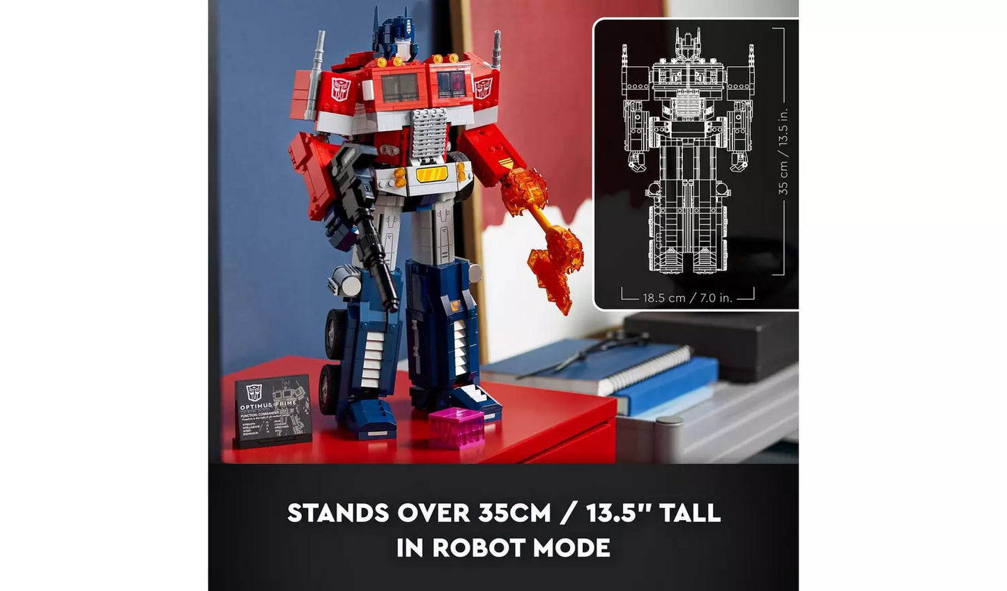 LEGO Icons Optimus Prime Transformers Robot Model Set 10302