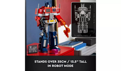 LEGO Icons Optimus Prime Transformers Robot Model Set 10302