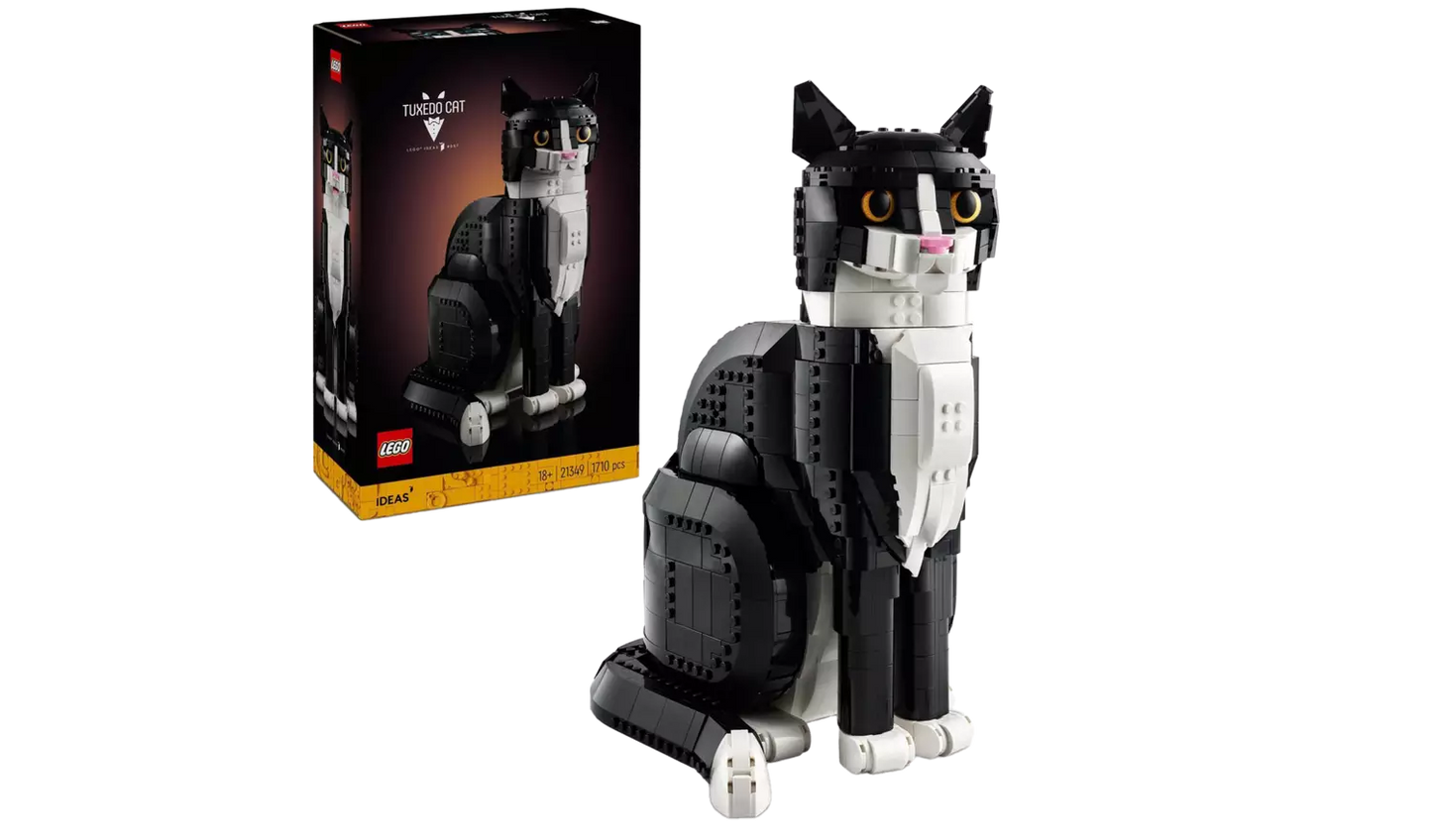 LEGO Ideas Tuxedo Cat Model Kit for Adults to Build 21349