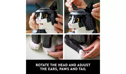 LEGO Ideas Tuxedo Cat Model Kit for Adults to Build 21349