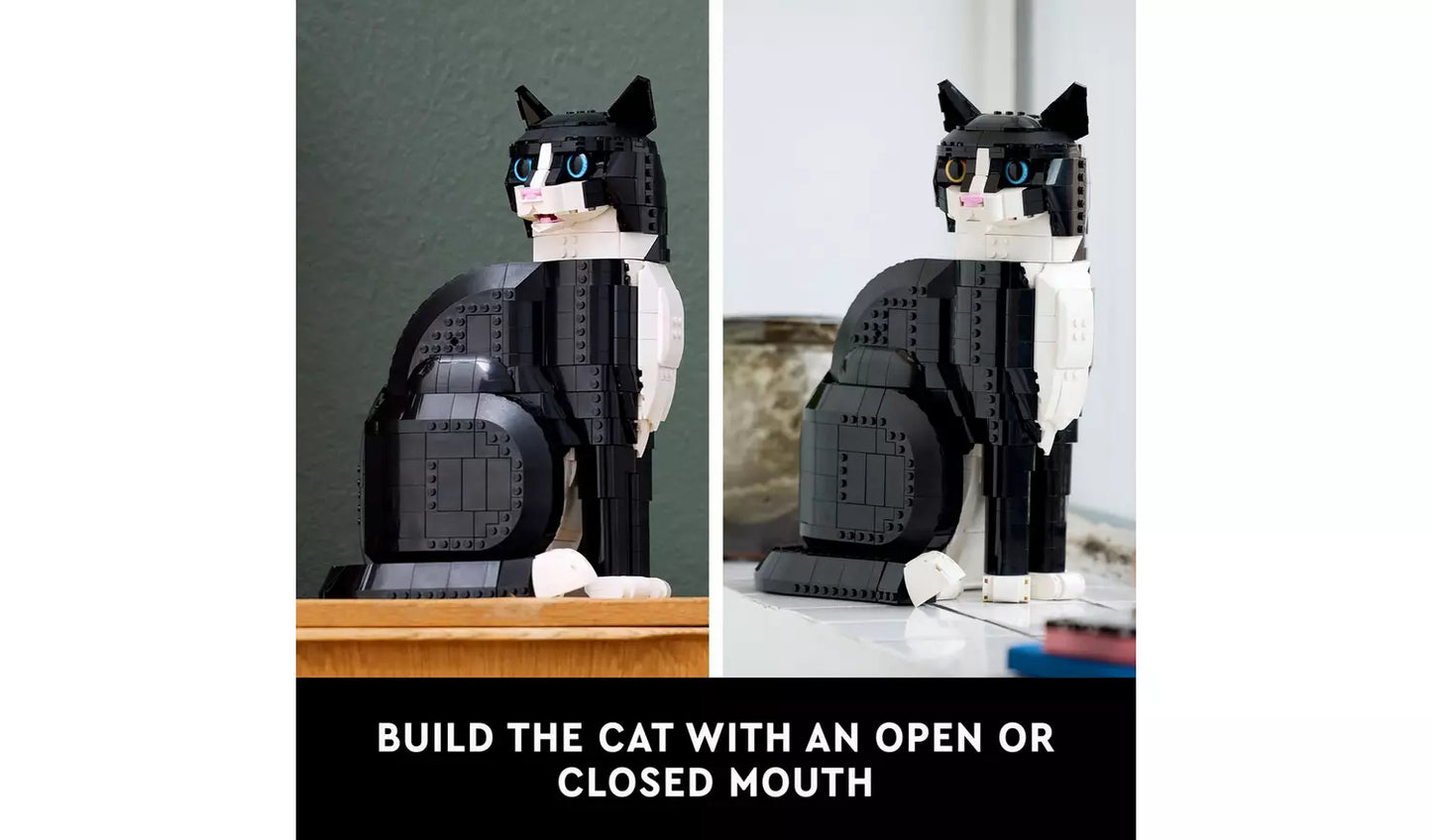 LEGO Ideas Tuxedo Cat Model Kit for Adults to Build 21349