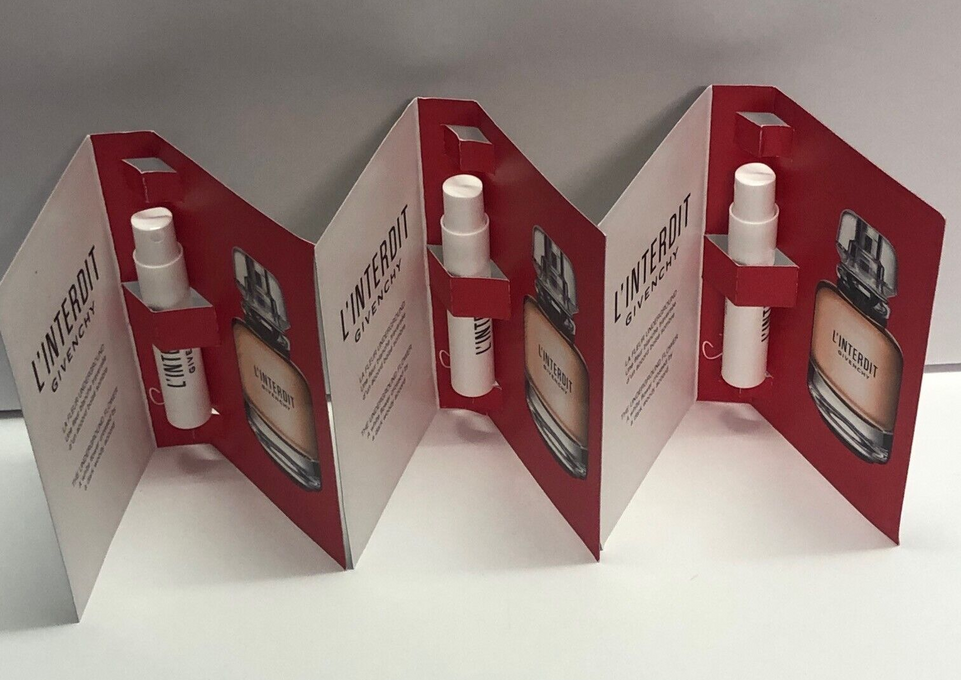3x Givenchy L'Interdit Eau de Parfum Spray (3x 1ml Sample Size  Travel