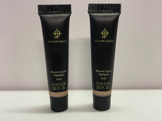 2x Illamasqua Beyond Liquid Highlighter Omg 2x 2ml =4ml Sample Size New