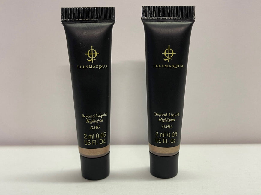 2x Illamasqua Beyond Liquid Highlighter Omg 2x 2ml =4ml Sample Size New