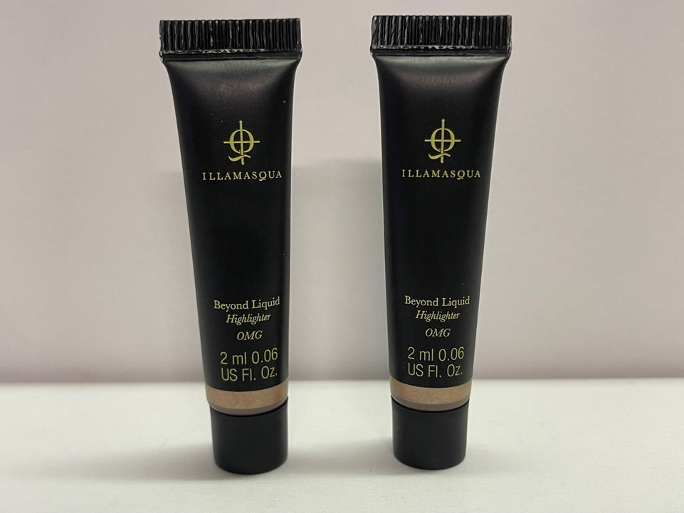 2x Illamasqua Beyond Liquid Highlighter Omg 2x 2ml =4ml Sample Size New