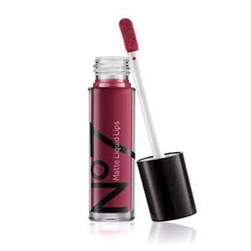 Boots No7 Liquid Lips Matte Lip Gloss Courage Plum 4ml