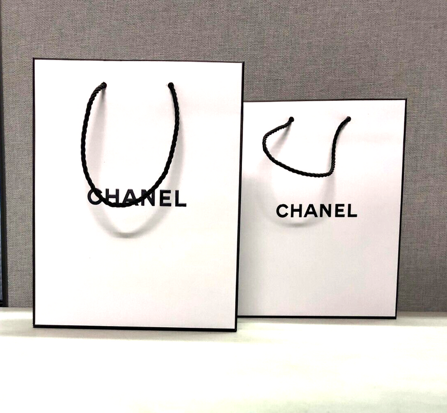 2x  Chanel White Gift Bag 18cm x 23cm x 9cm | Brand New