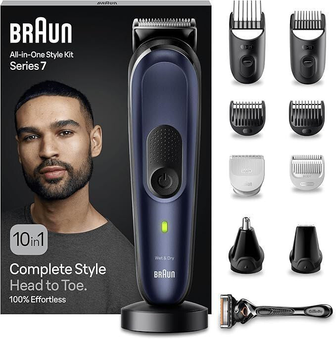 Braun All-In-One Style Kit Series 7 MGK7410, 10-in-1 Kit For Beard