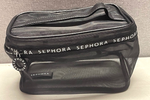 Sephora Black Mesh Toiletry Cosmetic Bag  NEW