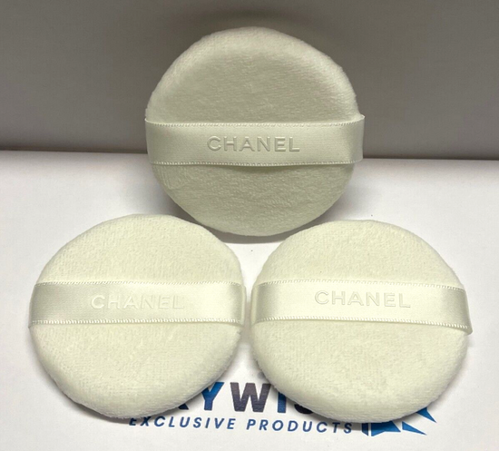 3x Chanel Genuine Powder Puff White Makeup Tools For Powder Face New