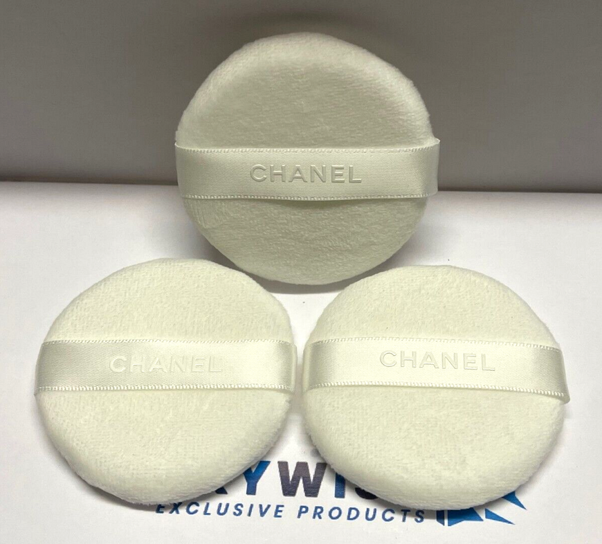 3x Chanel Genuine Powder Puff White Makeup Tools For Powder Face New