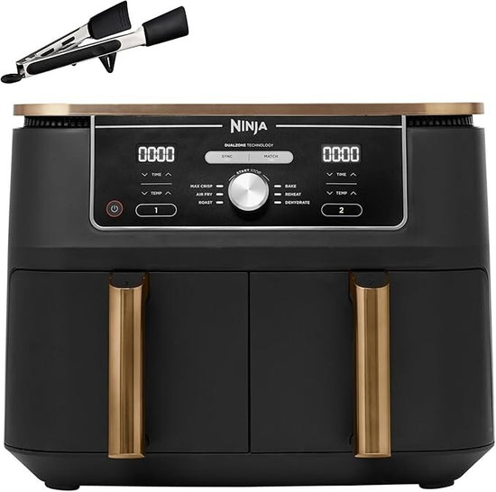 Ninja Foodi MAX 9.5L Dual Zone Air Fryer - AF400UK Copper/ Black