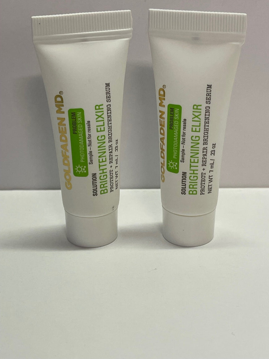 2x GOLDFADEN MD Brightening Elixir Protect & Pure Start Detox Cleanser 7ml New