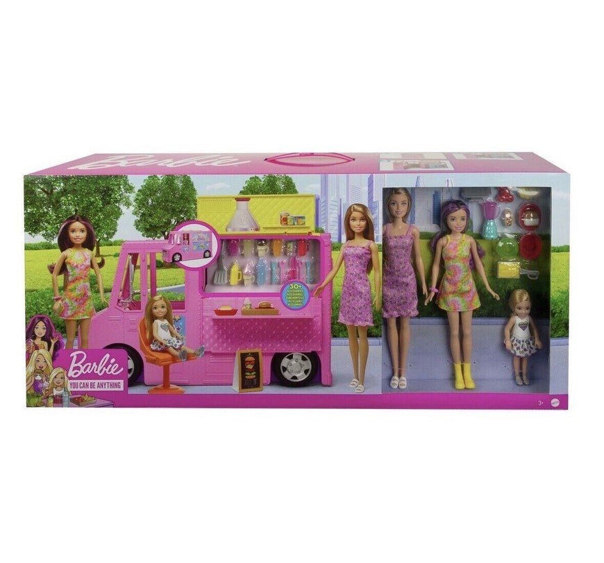Barbie Food Truck Playset with 3 Barbie Dolls ✅ Brand NEW