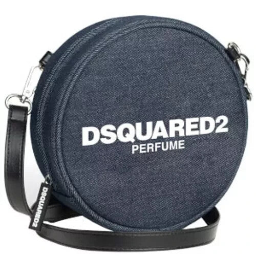 Dsquared 2 Perfume Jeans Round Cross body bag with Long Strap and dust bag, New