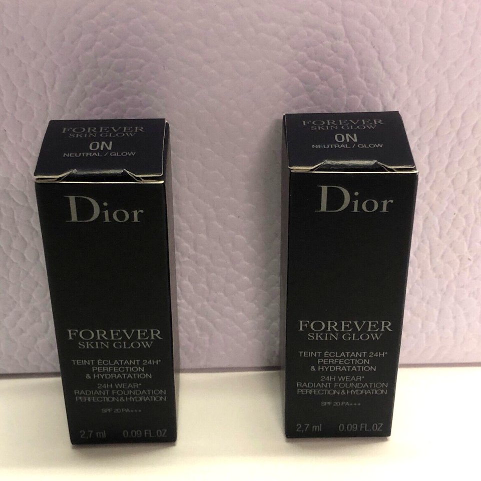 2x Dior Forever Skin Glow 24h Wear Radiant Foundation 2.7ml Various Shades