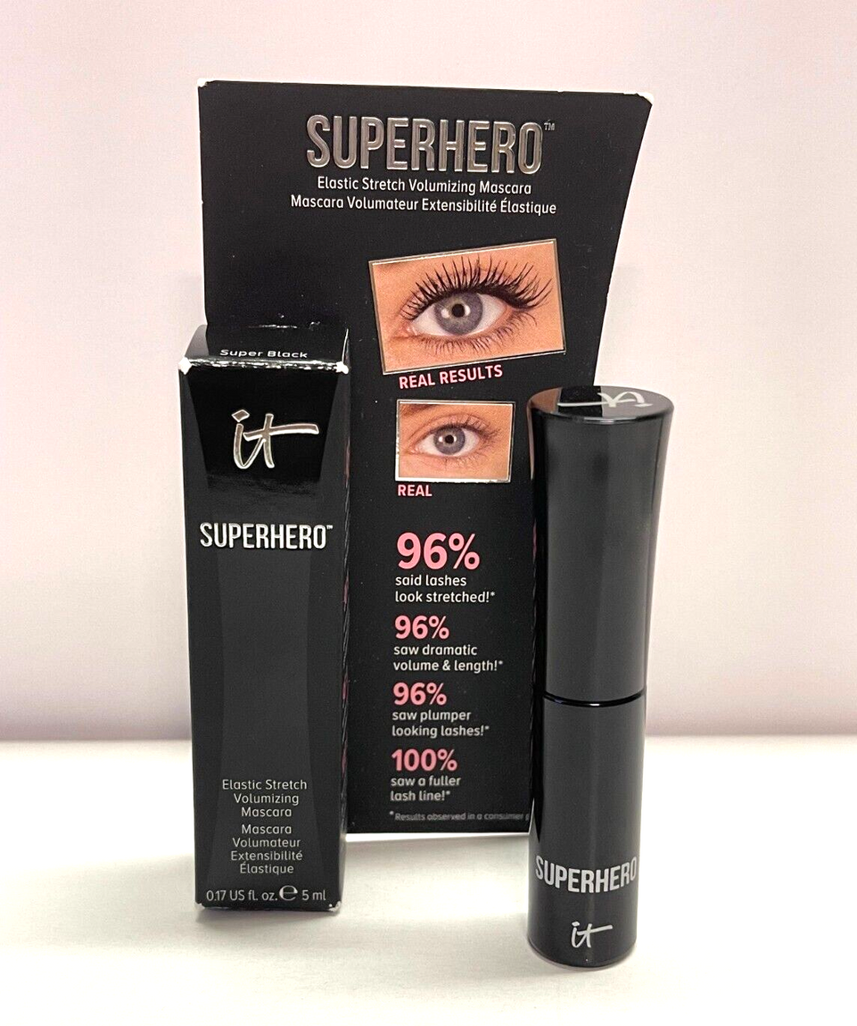 IT Cosmetics Superhero Elastic Stretch Volumising Mascara - Super Black 5ML