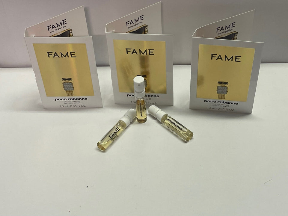 3X PACO RABANNE FAME 1.5ML EAU DE PARFUM SAMPLE SPRAY - Parfum For Woman