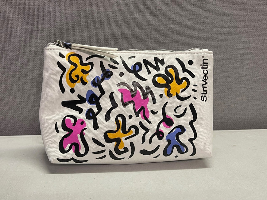 Strivectin Print Make Up/Cosmetic Bag Faux Leather
