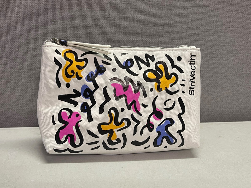 Strivectin Print Make Up/Cosmetic Bag Faux Leather