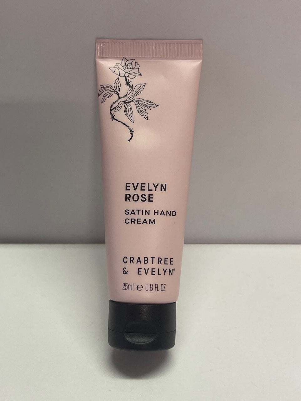 Crabtree & Evelyn Evelyn Rose Satin Hand Cream 25ml  Handbag Size