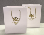 2x CREED GIFT CARRIER BAG MEDIUM SIZE GOLD LOGO 31 X 25 X 12CM