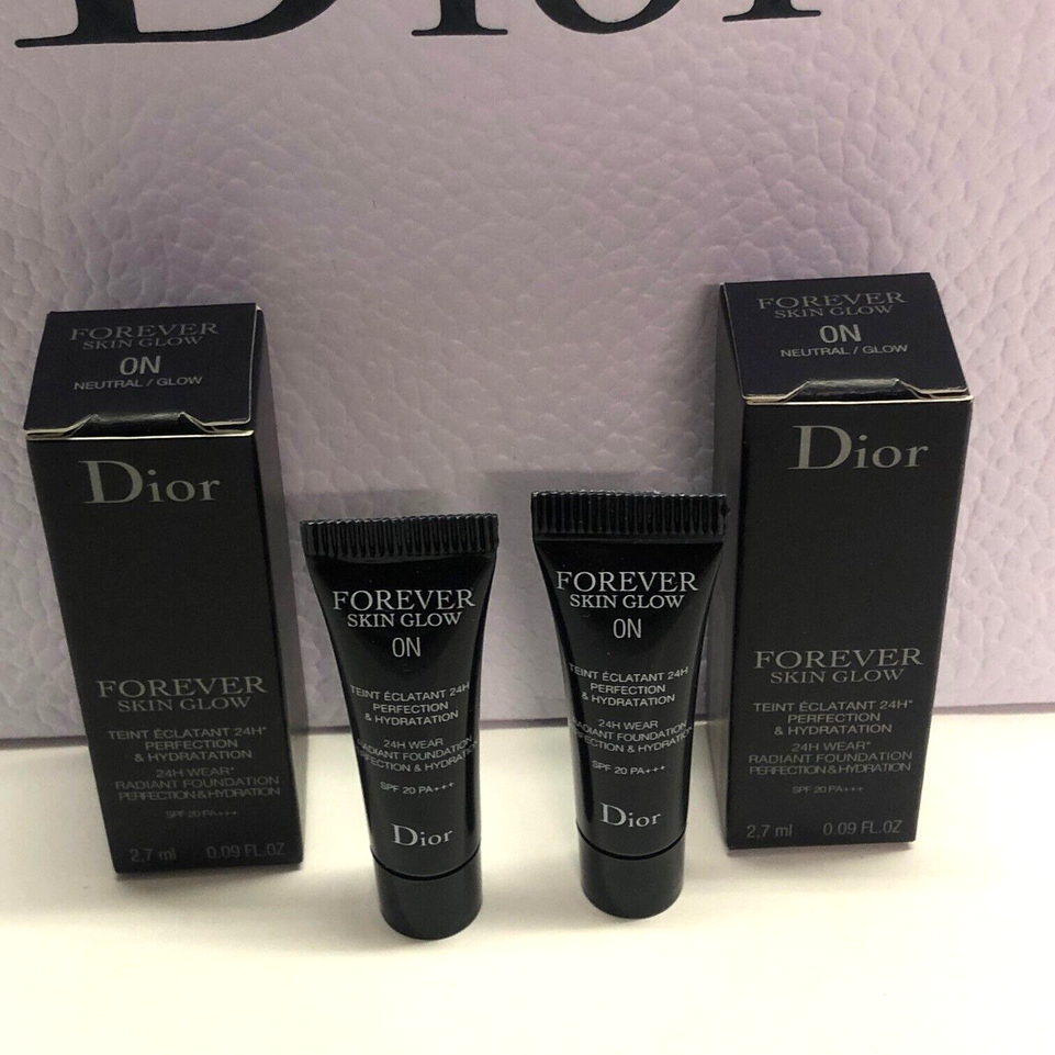 2x Dior Forever Skin Glow 24h Wear Radiant Foundation 2.7ml Various Shades