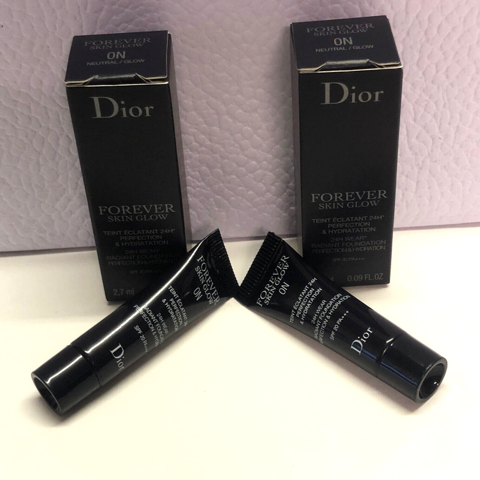 2x Dior Forever Skin Glow 24h Wear Radiant Foundation 2.7ml Various Shades