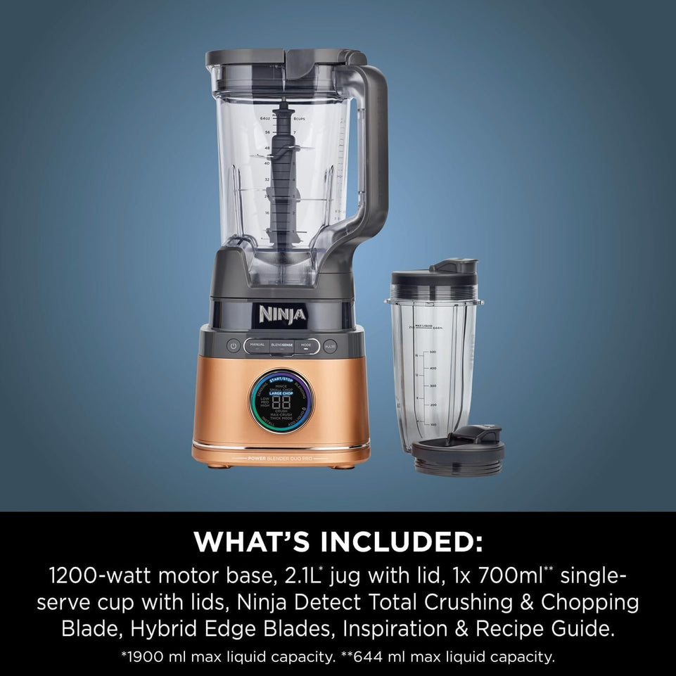 Ninja Detect Duo Power Blender Pro With Auto iQ [TB301UKCP] Copper Edition.