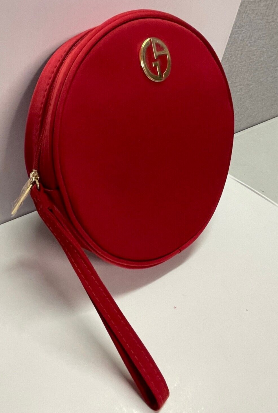 Giorgio Armani Beauty ladies red satin makeup bag