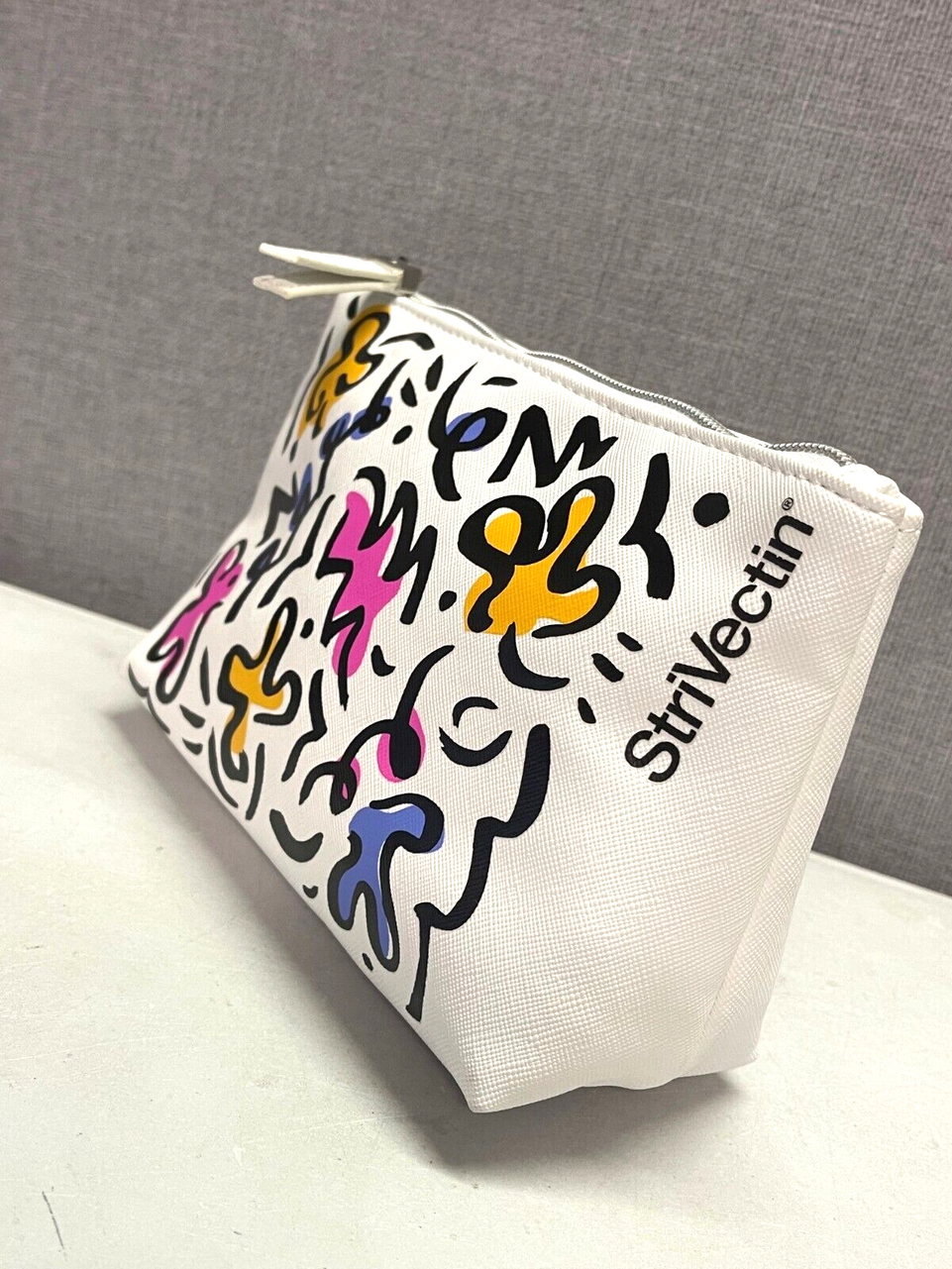 Strivectin Print Make Up/Cosmetic Bag Faux Leather