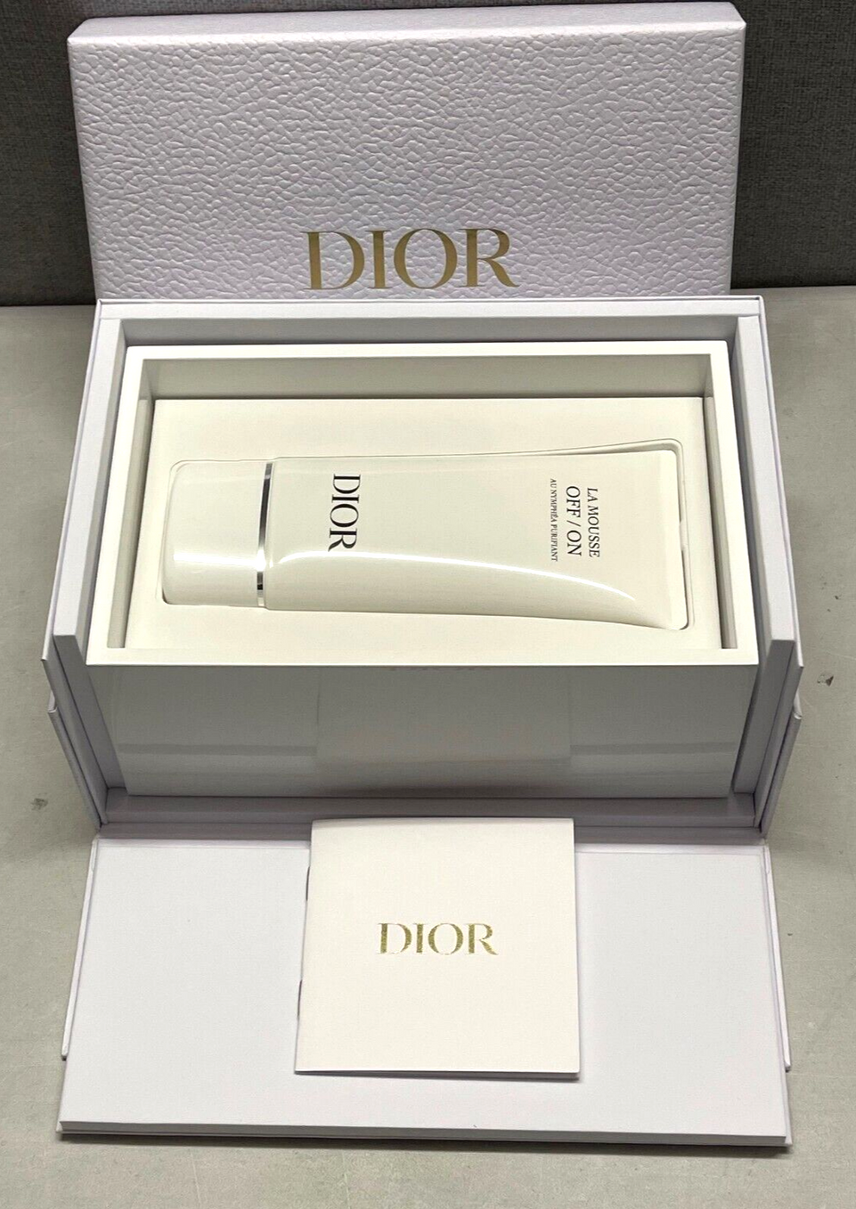 Christian Dior Beautiful White Lacquered Wooden Box  With Mirror & Cleanser BNIB