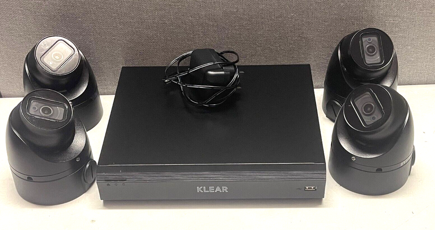 KLEAR 4K 8MP COLORVU CCTV Outdoor KIT Audio CAMERA SYSTEM DVR + 2TB HDD Kit