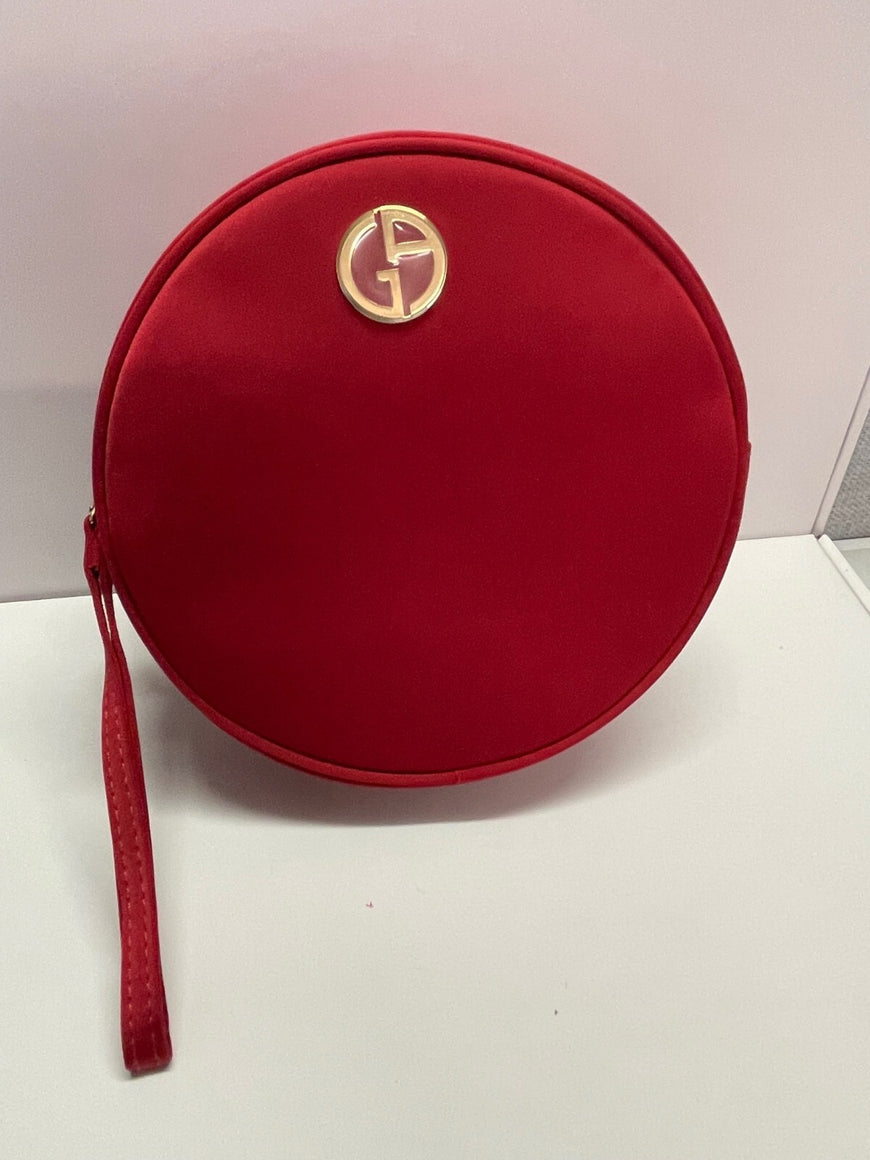 Giorgio Armani Beauty ladies red satin makeup bag