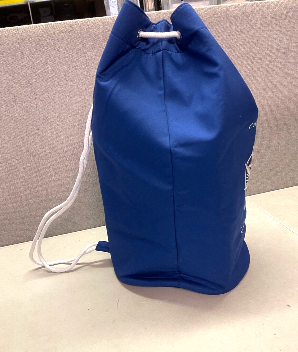 BRAND NEW AND SEALED AZZARO PARFUMS CHROME  LARGE BLUE BUCKET BAG