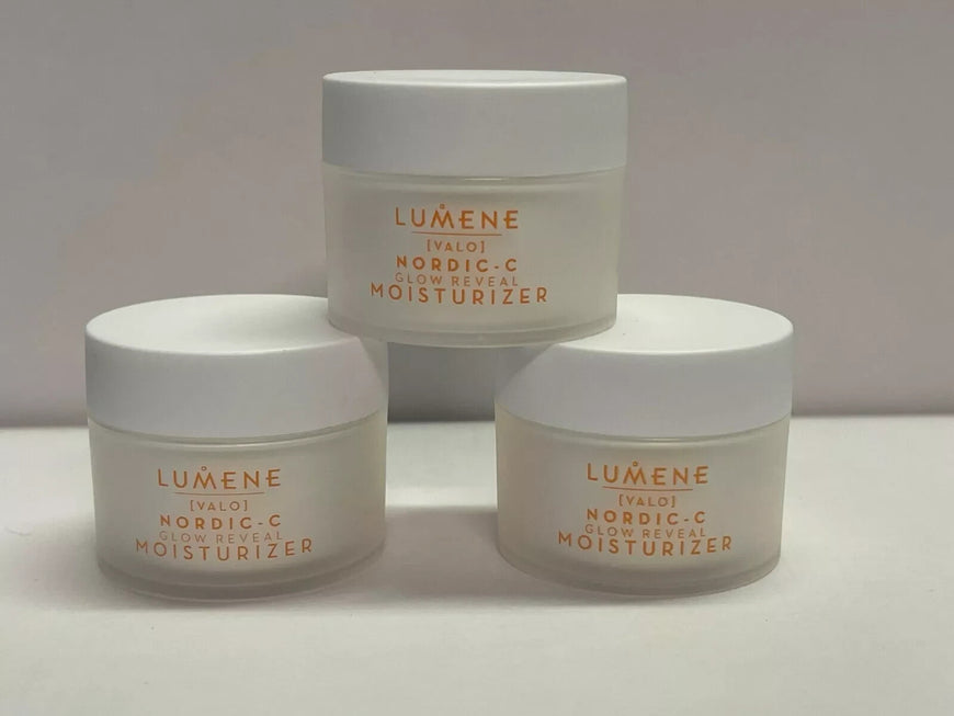 3x Lumene Valo Nordic C Glow Reveal Moisturiser 15mlX3=45ML