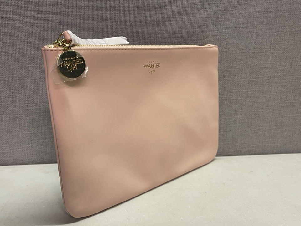Azzaro Wanted Girl Pink Faux Leather Pouch/Purse/Make Up Bag New